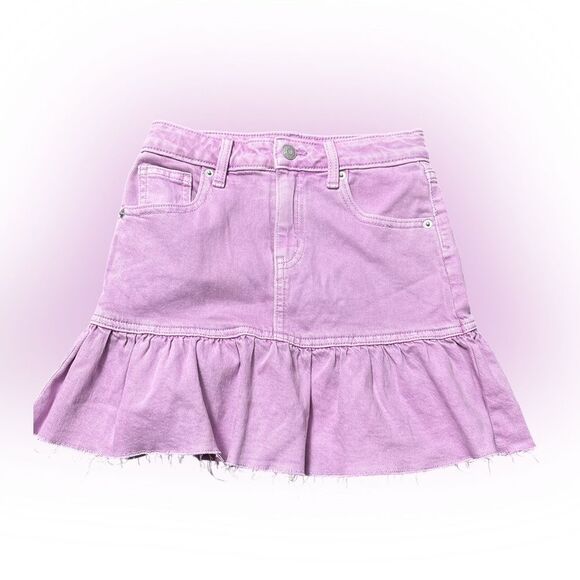 NWOT cat & Jack size 8 Lavender Denim Ruffle Skirt - Picture 1 of 2